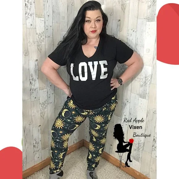 Celestial Print Joggers Size Small - Picture 3 of 3